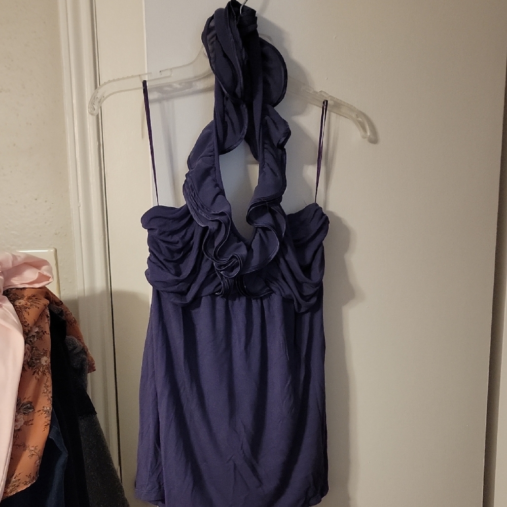 Express Purple Halter Blouse